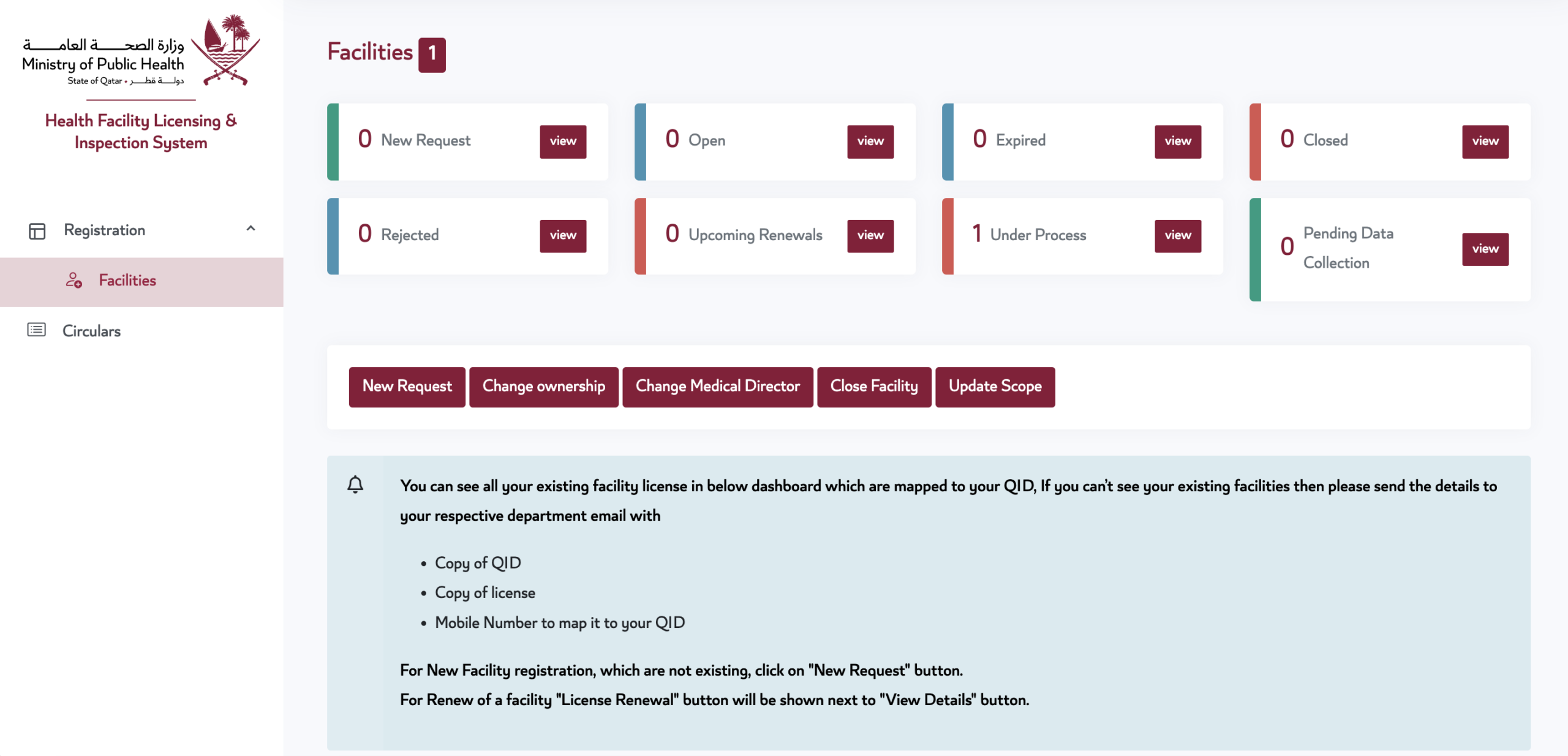 MOPH Health Facility Licensing and Inspection System